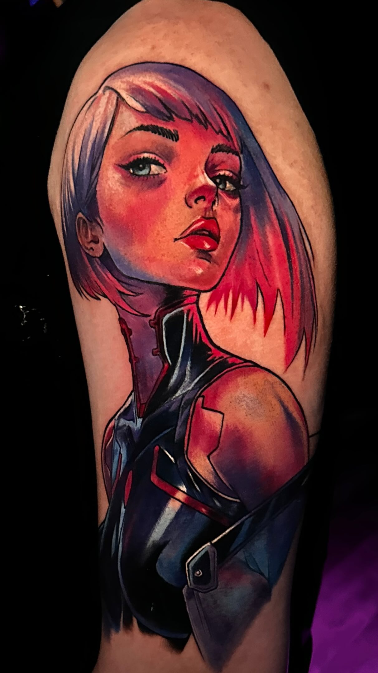 Huge thanks to Nathan for being with us for 10 years and trusting us with his skin for all this time. 🖤

This time the tattoo was done by @mariusz_detka_tattoo — a colorful anime cyber-punk piece, and just the beginning of a much bigger project that you’ll see very soon. 🔥

#goldenhandstattoo #liverpool #tattooliverpool #animetattoo #tattoolove